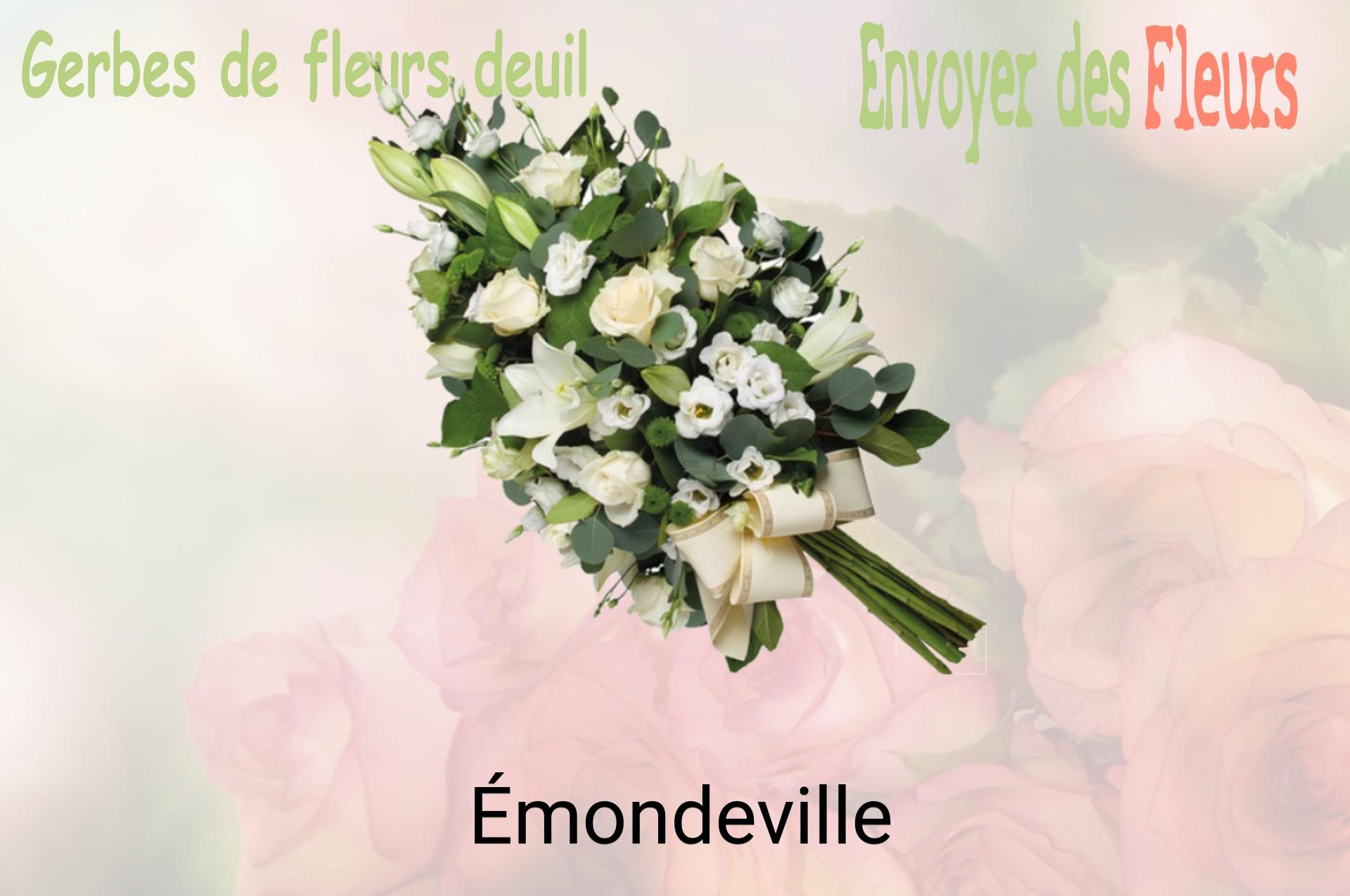 Gerbe de fleurs de deuil livrée à Émondeville